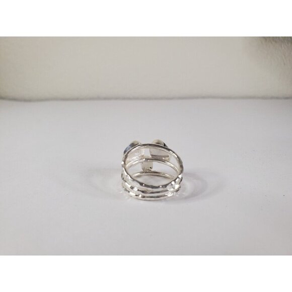 Tourmaline Pink Green Natural Stones Sterling Silver 925 Ring Womens Size 9 NEW - Picture 7 of 14